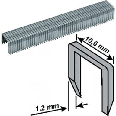 Скобы 8x10,6мм прямоугольные широкие со скосом 500шт Профи 31258 FIT