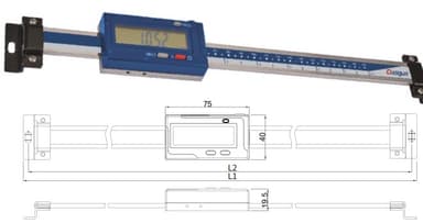 Шкала 0-150мм/0-6" 0,01/0,0005" цифровая IP67 5810-3105 Dasqua