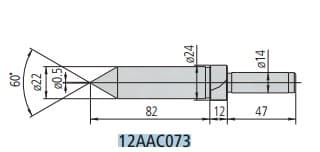 Щуп 22мм конусный 12AAC073 Mitutoyo