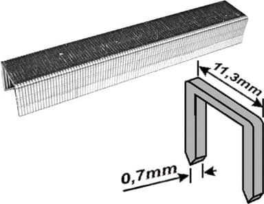 Скобы 4x11,3мм узкие прямоугольные 1000шт Профи 31404 FIT