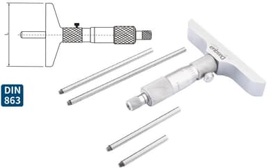 Глубиномер 0-12" 0,001" микрометрический 4612-5135 Dasqua